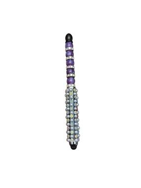 AB INKS HANDMADE EXPRESSIONS Handmade Purple Beaded Rhinestone Stylus Pen